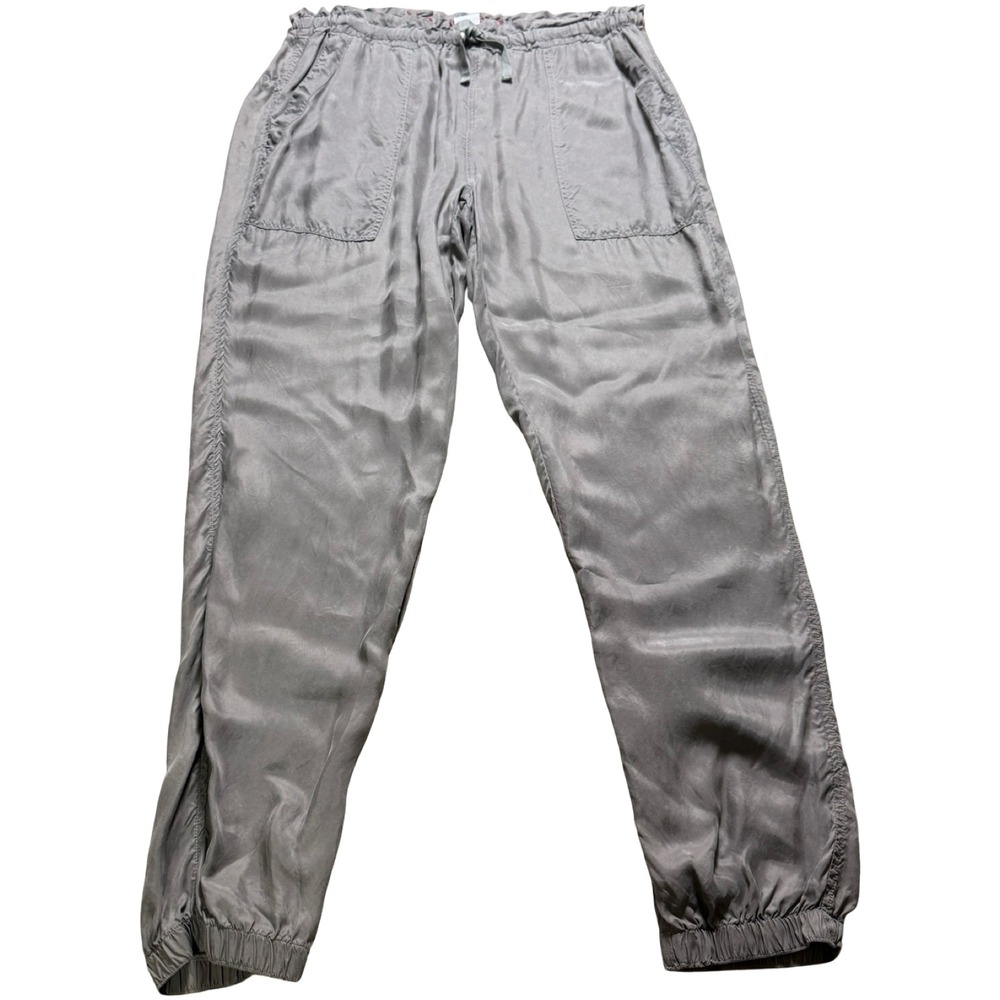 Pete & Greta Women's Gray Cupra Rayon Jogger Pants Elastic Waist M